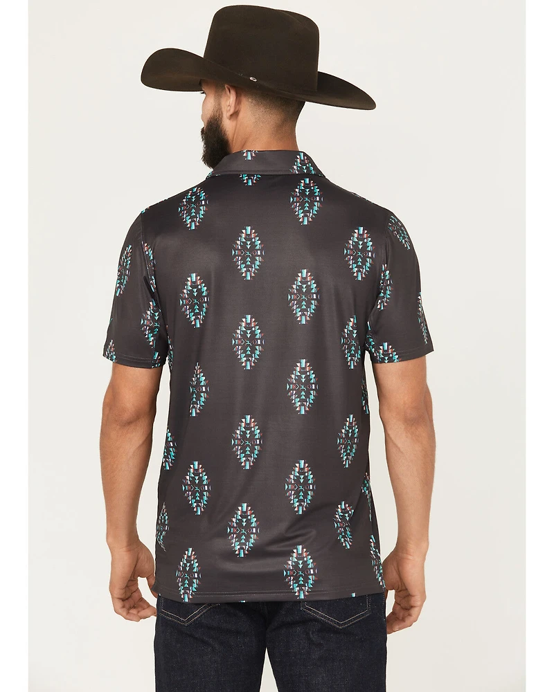 Hooey Men's Weekender Southwestern Print Polo Shirt