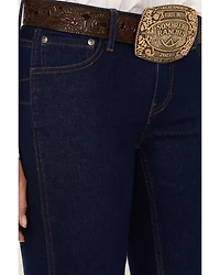 RANK 45® Women's Mid Rise Flare Super Dark Wash Signature Back Pocket