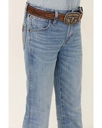 Wrangler Retro Boys' Applewood Medium Wash Slim Straight Stretch Denim Jeans