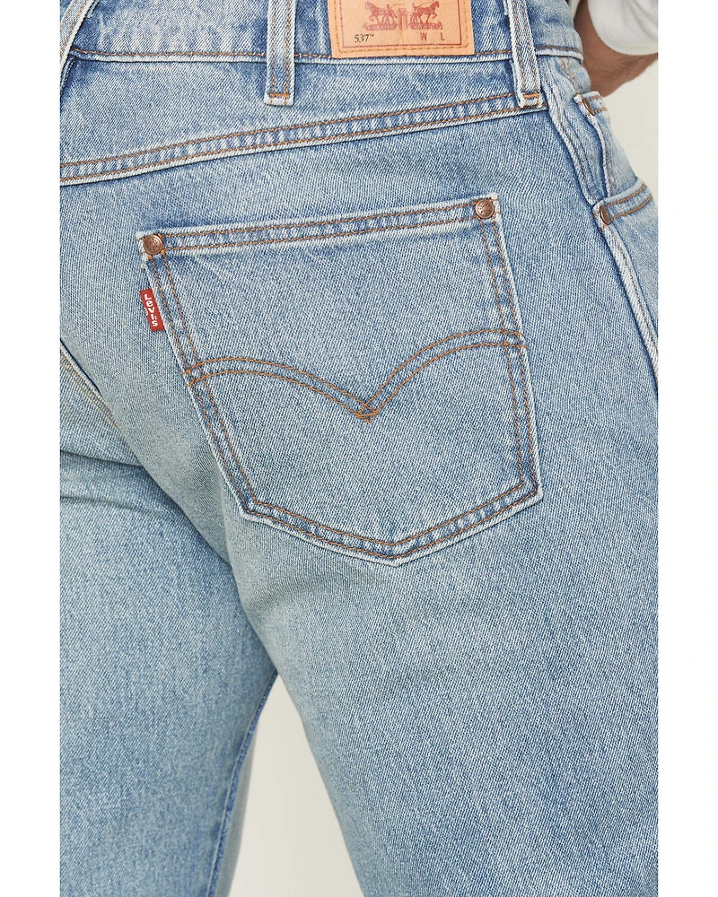 Levi’s Men’s 537 Running Early Light Wash Western Bootcut Stretch Denim Jeans