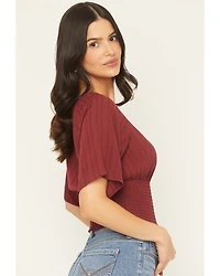 Idyllwind Women's Ridley Solid Short Sleeve Crinkle Shirt