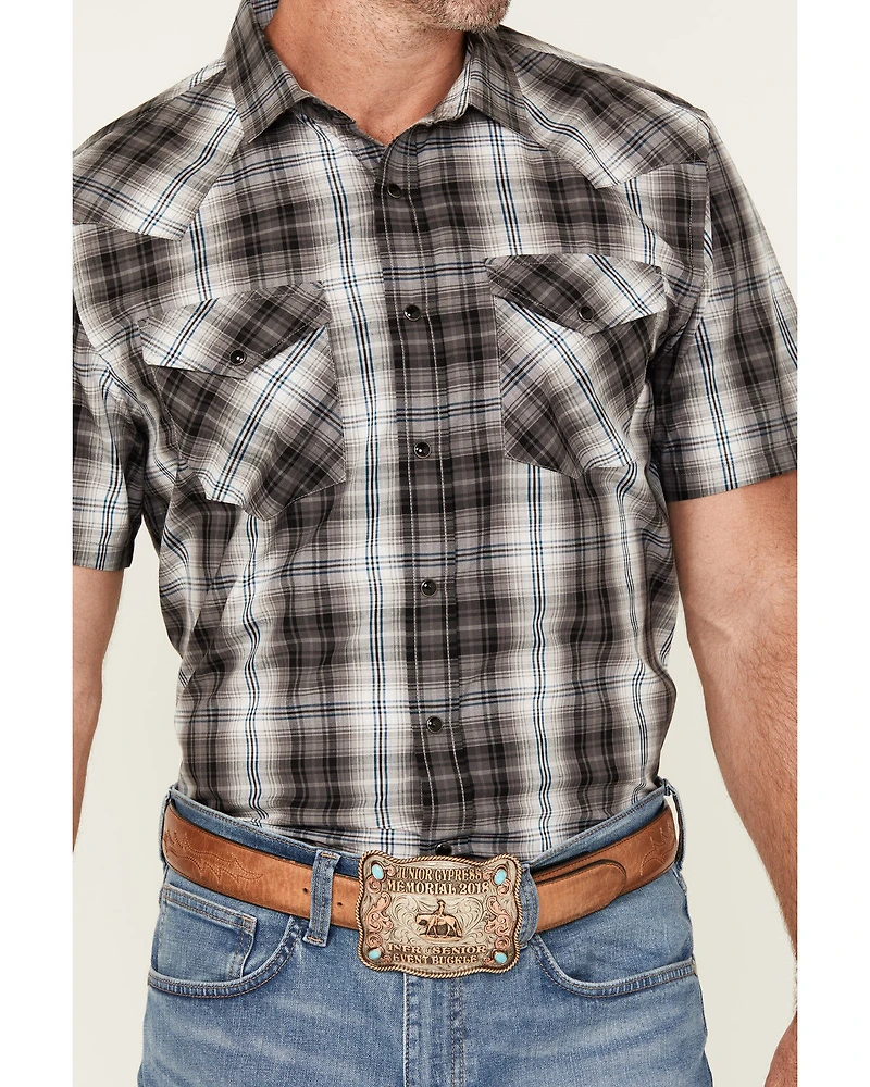 Pendleton Men's Boot Barn Exclusive Frontier Plaid Print Short Sleeve Snap Western Shirt