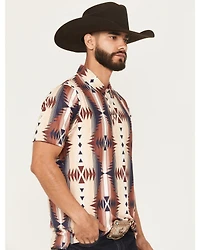 Hooey Men's The Weekender Southwestern Print Short Sleeve Button-Down Polo Shirt