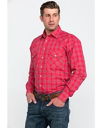 Resistol Men's Connemara Med Plaid Long Sleeve Western Shirt