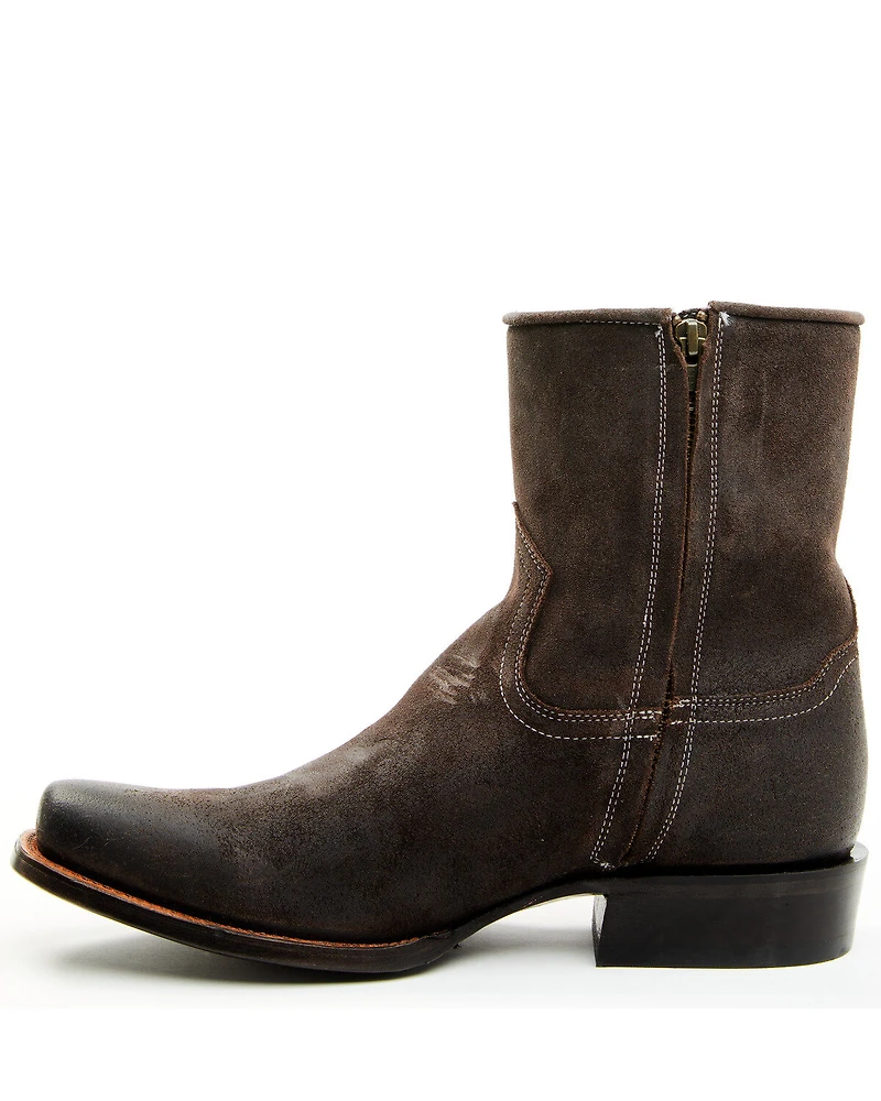 Moonshine Spirit Men's 8" Pancho Roughout Zipper Western Boots - Square Toe