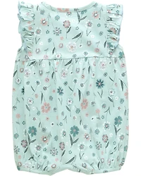 Carhartt Infant Girls' Floral Print Sleeveless Snap Onesie