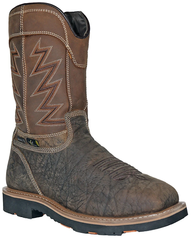 Hoss Men's Fracker Waterproof Metguard Wellington Work Boots - Composite Toe