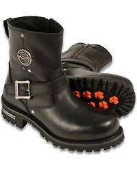 Milwaukee Leather Men's 6" Classic Engineer Boots - Round Toe Wide