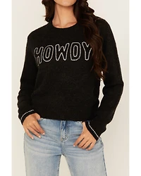 White Crow Women's Howdy Stitched Long Sleeve Sweater