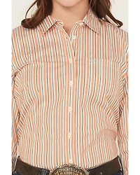Ariat Women's Malia Striped Print Long Sleeve Button-Down Stretch Western Shirt