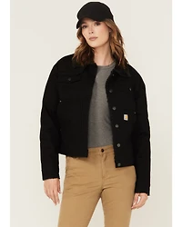 Carhartt Women's Rugged Flex® Loose Fit Canvas Sherpa Lined Work Jacket