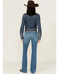 Kimes Ranch Women's Light Wash Mid Rise Lola Soho Fade Trouser