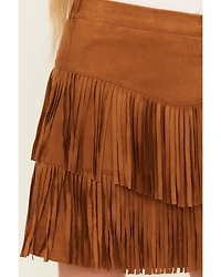 Shyanne Girls' Faux Suede Fringe Skirt