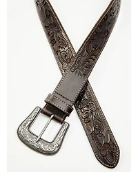 Cody James Men's Cyrus Floral Tooled Leather Belt