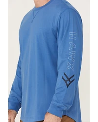 Hawx Men's Logo Long Sleeve Graphic Work T-Shirt