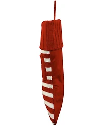Kurt Adler Red and White Knitted Deer Stocking