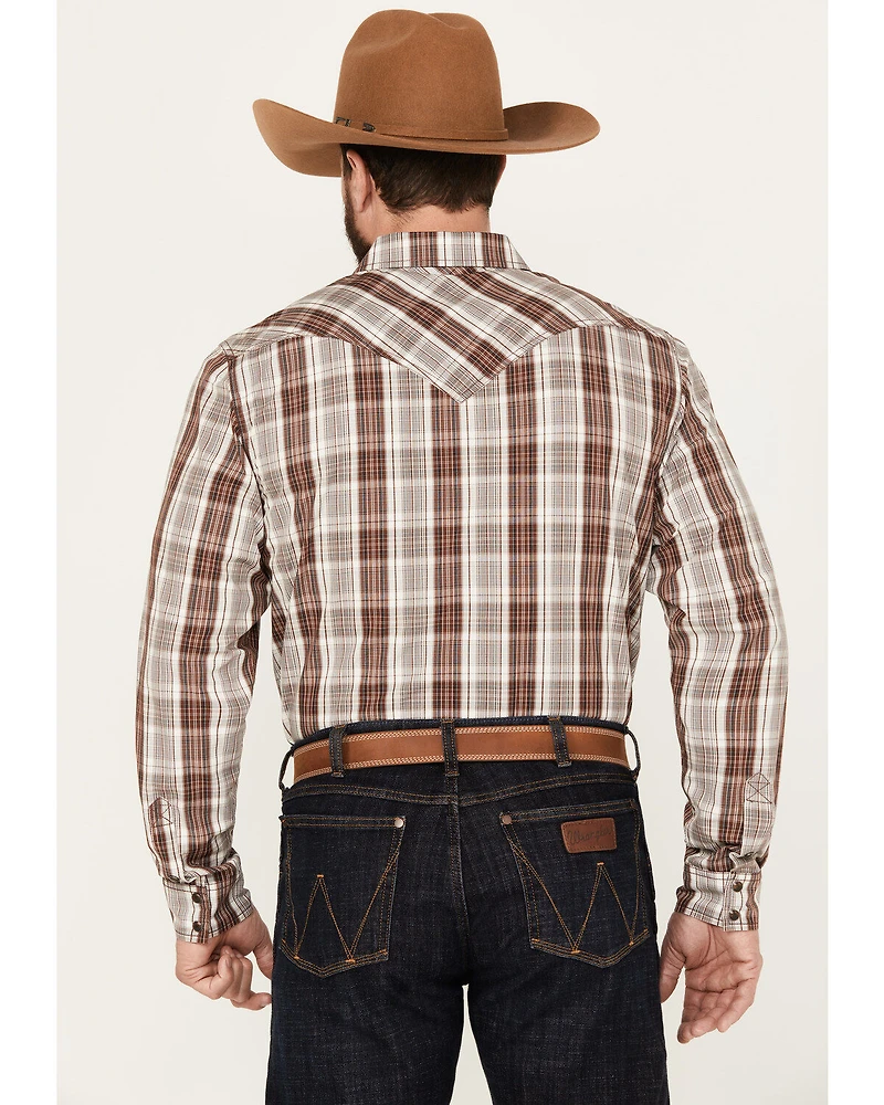 Cody James Men's Day Trip Plaid Print Long Sleeve Western Snap Shirt
