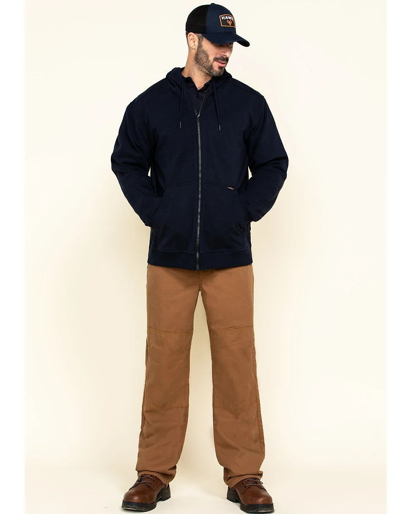 Hawx Men's FR Zip Up Fleece Work Hoodie - Tall