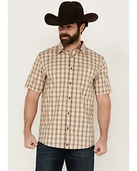 Cody James Men's Adios Plaid Print Short Sleeve Button-Down Western shirt