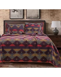 HiEnd Accents Gila Wool Blend Full/Queen Blanket Set - 3 Piece