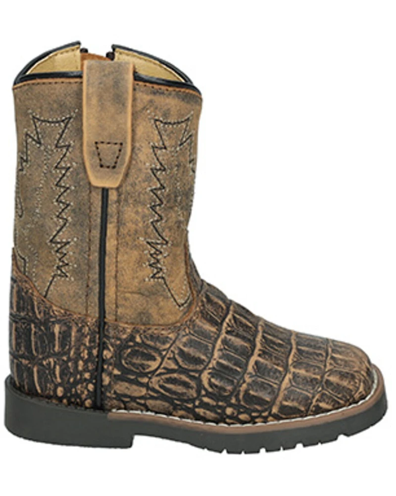 Smoky Mountain Toddler Boys' Autry Caiman Print Western Boots - Broad Square Toe