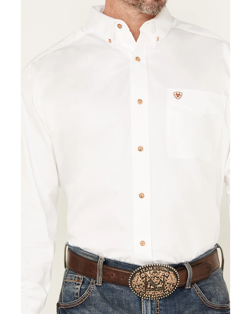 Ariat Men's Solid Twill Long Sleeve Western Shirt - Big & Tall