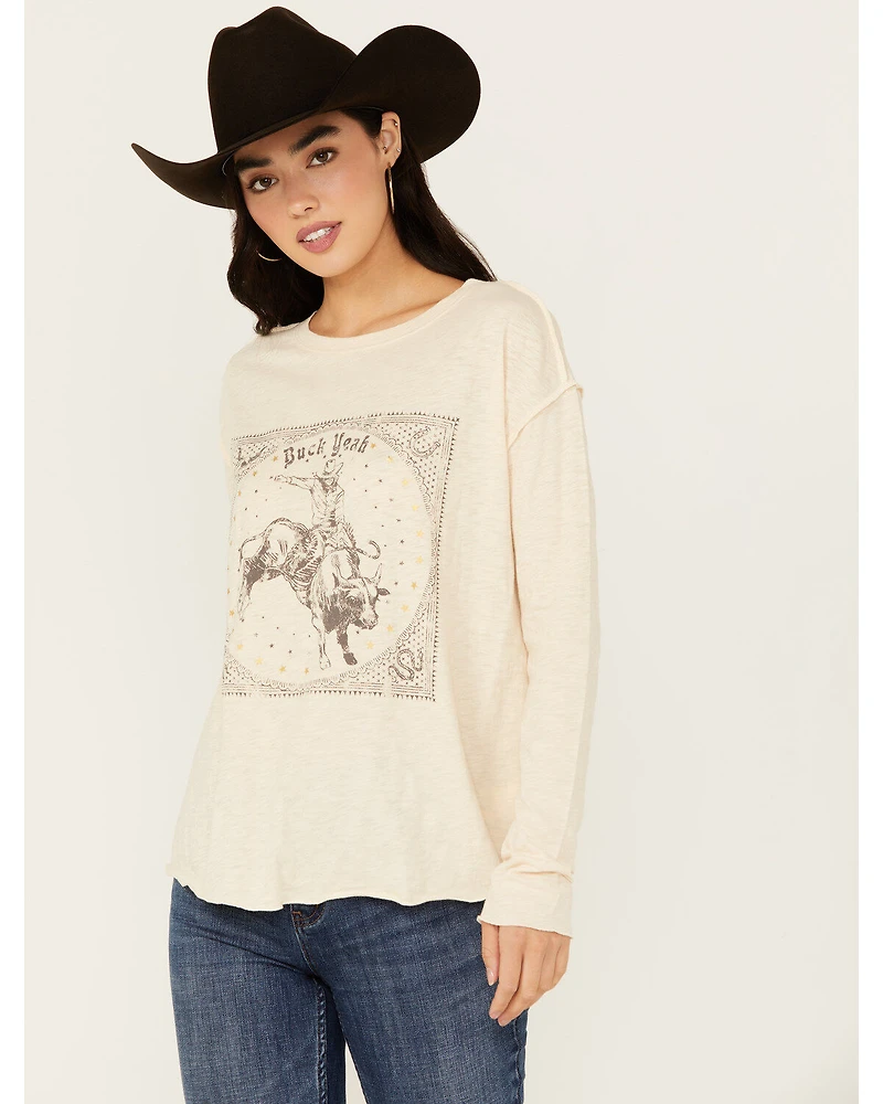 White Crow Women's Buck Yeah Seamed Long Sleeve Graphic Tee