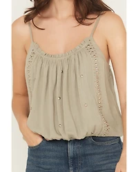 Rock & Roll Denim Women's Studded Elastic Hem Cami