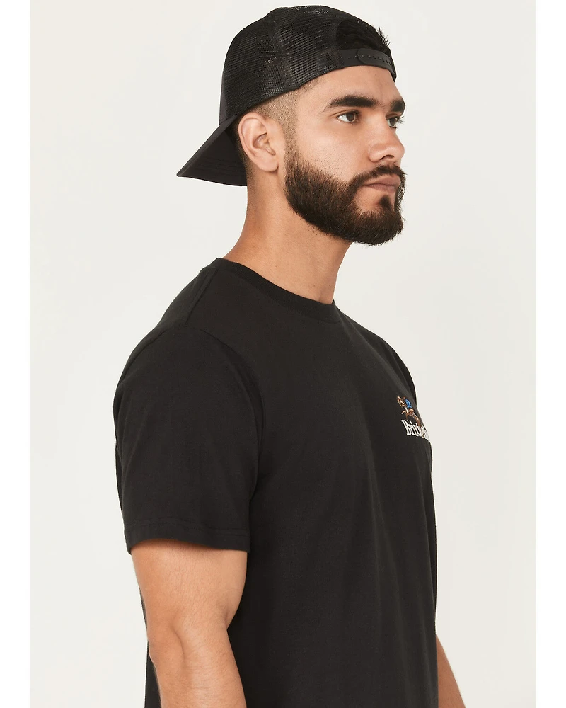 Brixton Men's Inwood Cowboy Embroidered Short Sleeve T-Shirt