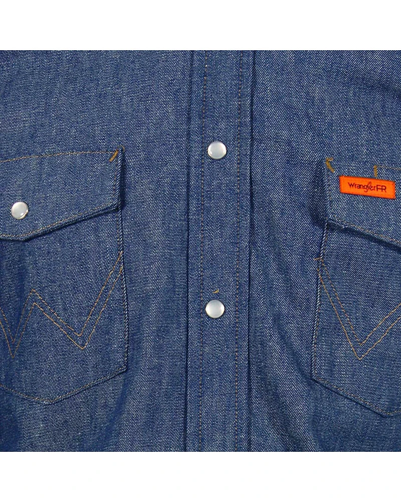 Wrangler Men's FR Long Sleeve Snap Western Work Shirt