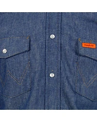 Wrangler Men's FR Long Sleeve Snap Western Work Shirt