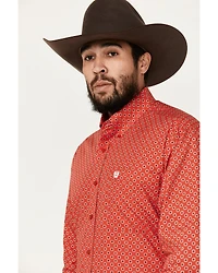 Cinch Men's Geo Print Long Sleeve Button-Down Western Shirt