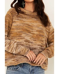Cleo + Wolf Women's Spacedye Crew Neck Sweater