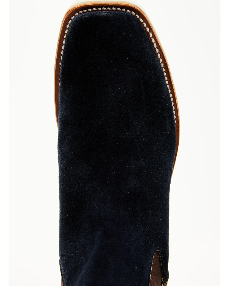 Horse Power Men's Marine Suede Chelsea Boots - Square Toe