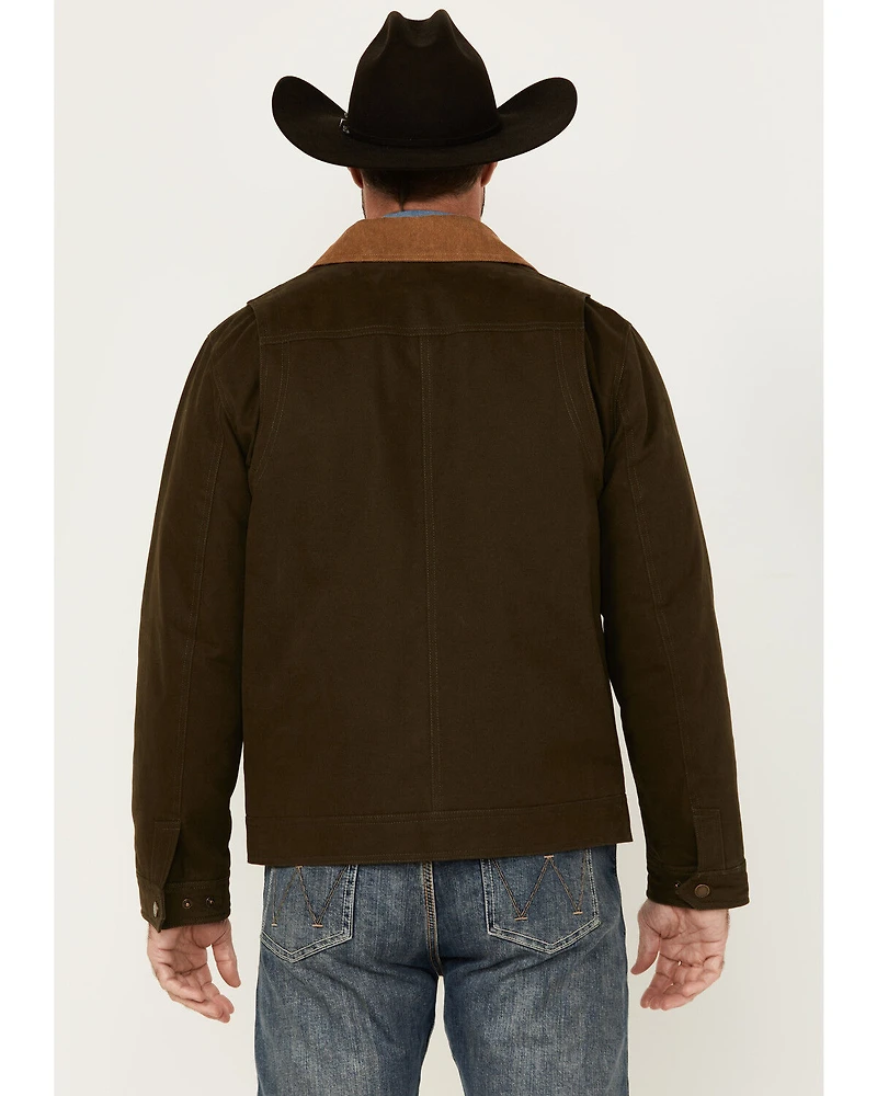 Pendleton Men's Carson City Solid Canvas Lined Zip-Up Jacket