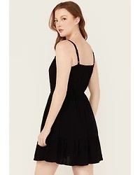 Idyllwind Women's Wilsonia Western Embroidered Sleeveless Button-Down Mini Dress