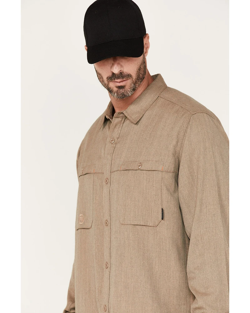 Hawx Men's FR Vented Solid Long Sleeve Button-Down Work Shirt
