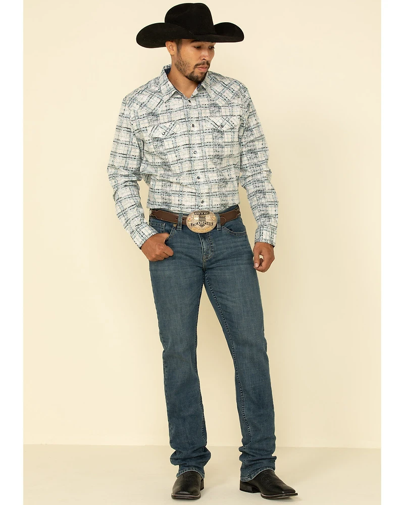Cody James Men's High Roller Stackable Stretch Straight Medium Wash Jeans