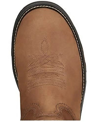 Tony Lama Men's Boom Saddle Cowhide Pull On Western Work Boots - Composite Toe