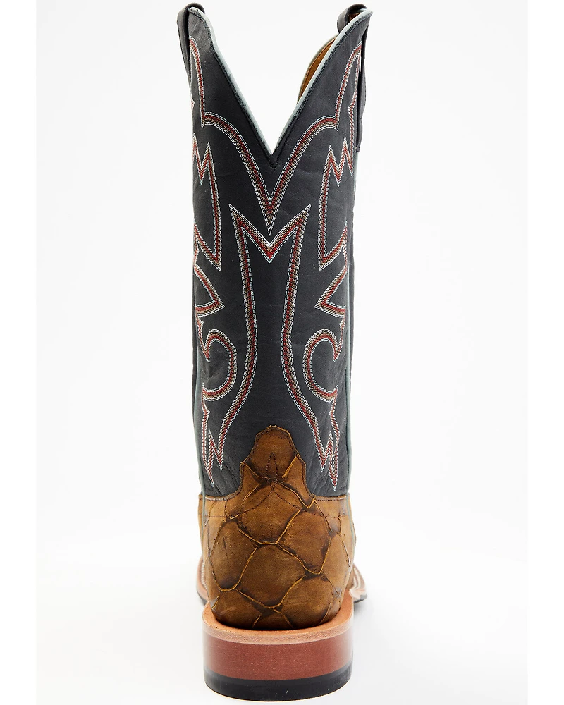Horse Power Men's Honey Filet Of Fish Print Western Boots - Square Toe