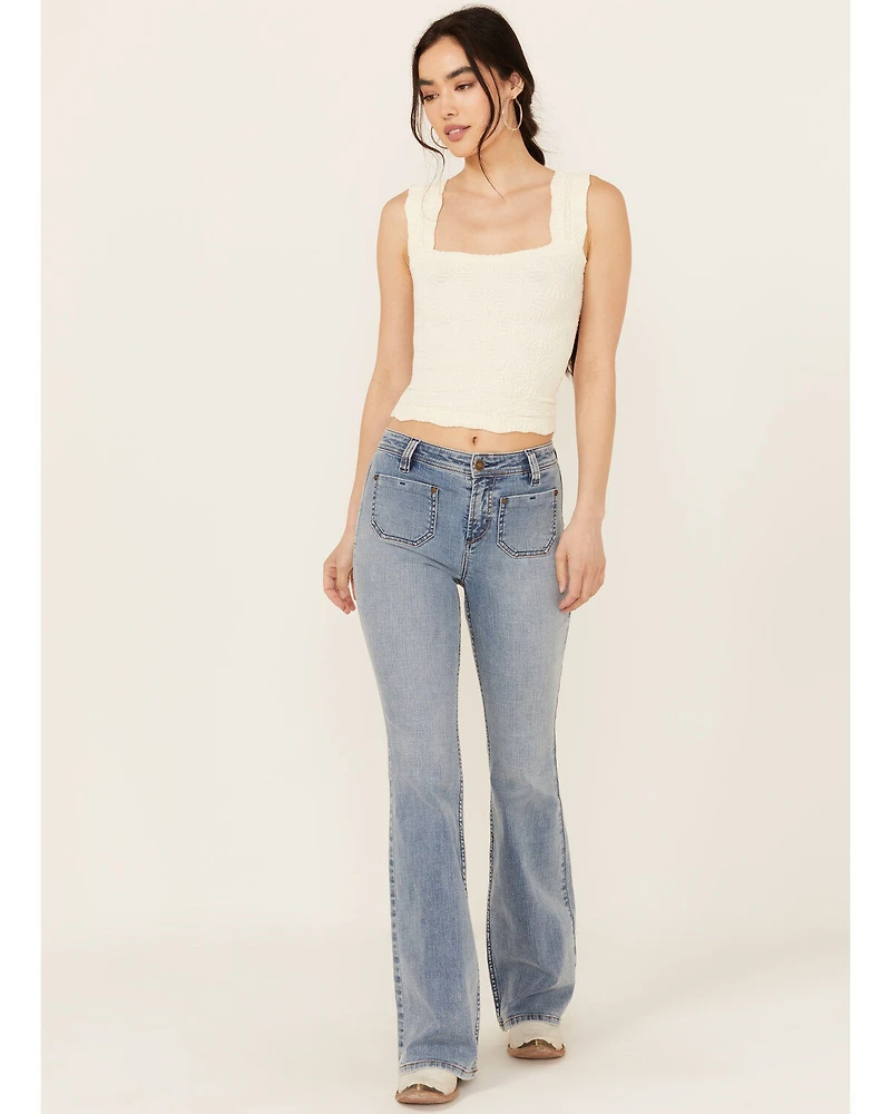 Shyanne Women's Luna High Rise Flare Stretch Denim Jeans