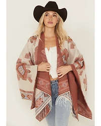 Idyllwind Women's Austin Southwestern Print Fringe Shawl