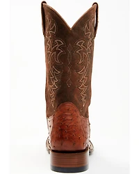Cody James Men's Brandy Genuine Ostrich Exotic Western Boots - Broad Square Toe