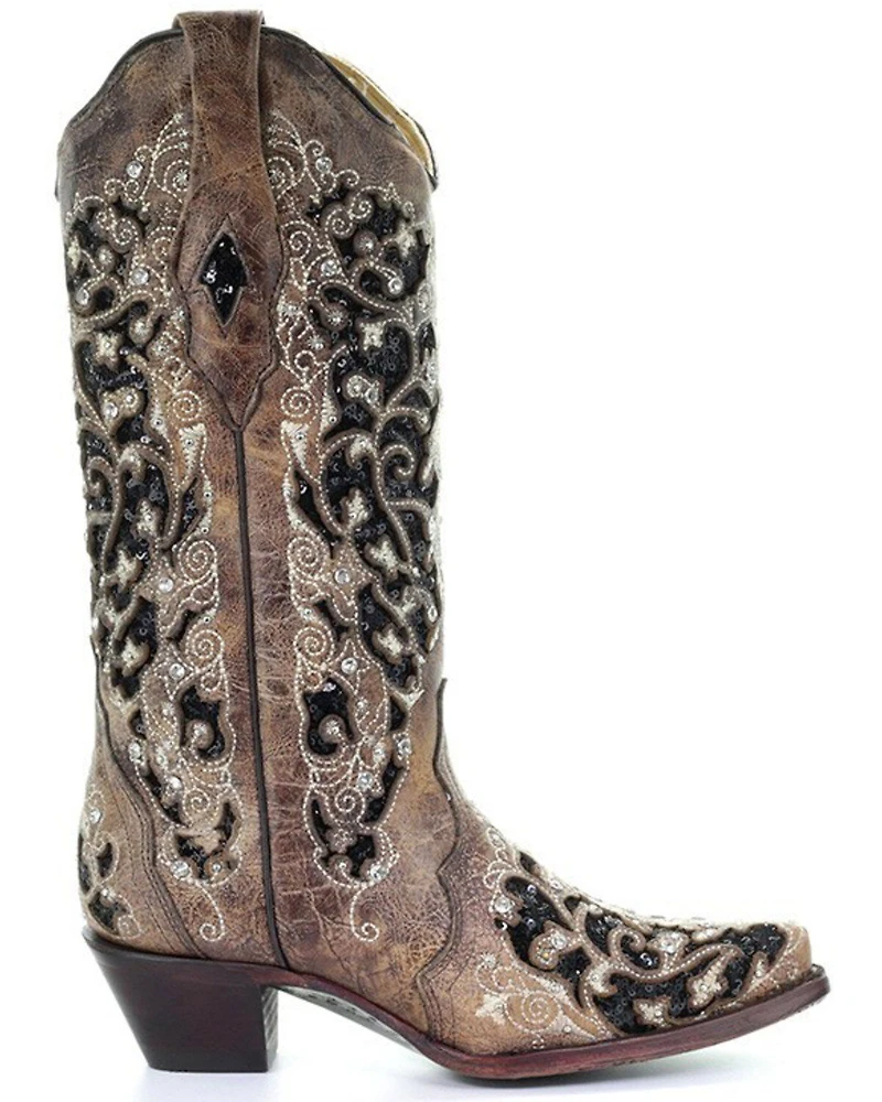 Corral Women's Embroidered Western Boots - Snip Toe