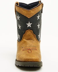 Smoky Mountain Toddler Stars and Stripes Western Boots - Square Toe