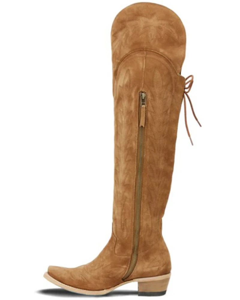 Lane Women's Lexington Suede Over The Corset Western Boots - Snip Toe