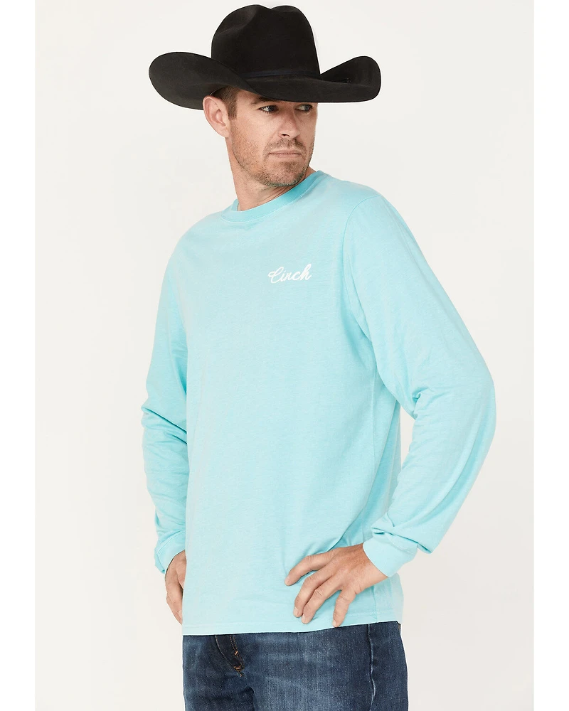 Cinch Men's Lead Don't Follow Logo Graphic Long Sleeve T-Shirt