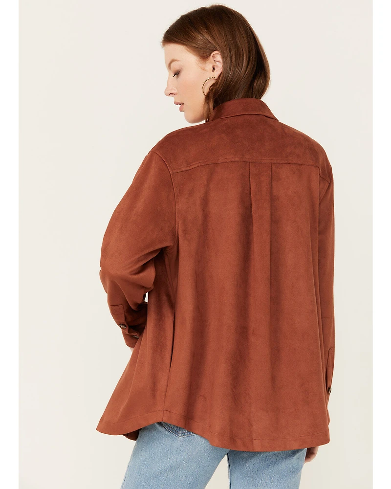 Cleo + Wolf Women's Faux Suede Shacket
