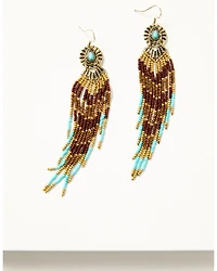 Shyanne Women's Desert Boheme Beaded Tassel Earrings
