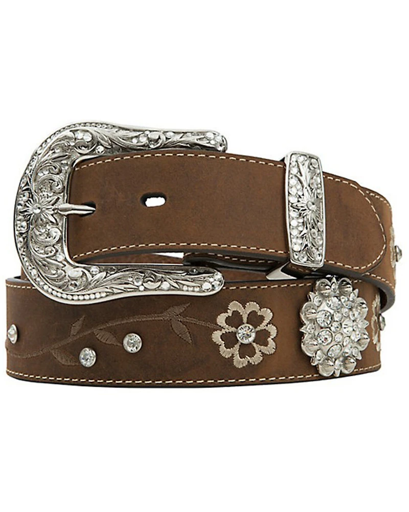 Ariat Women's Floral Rhinestone Concho Belt